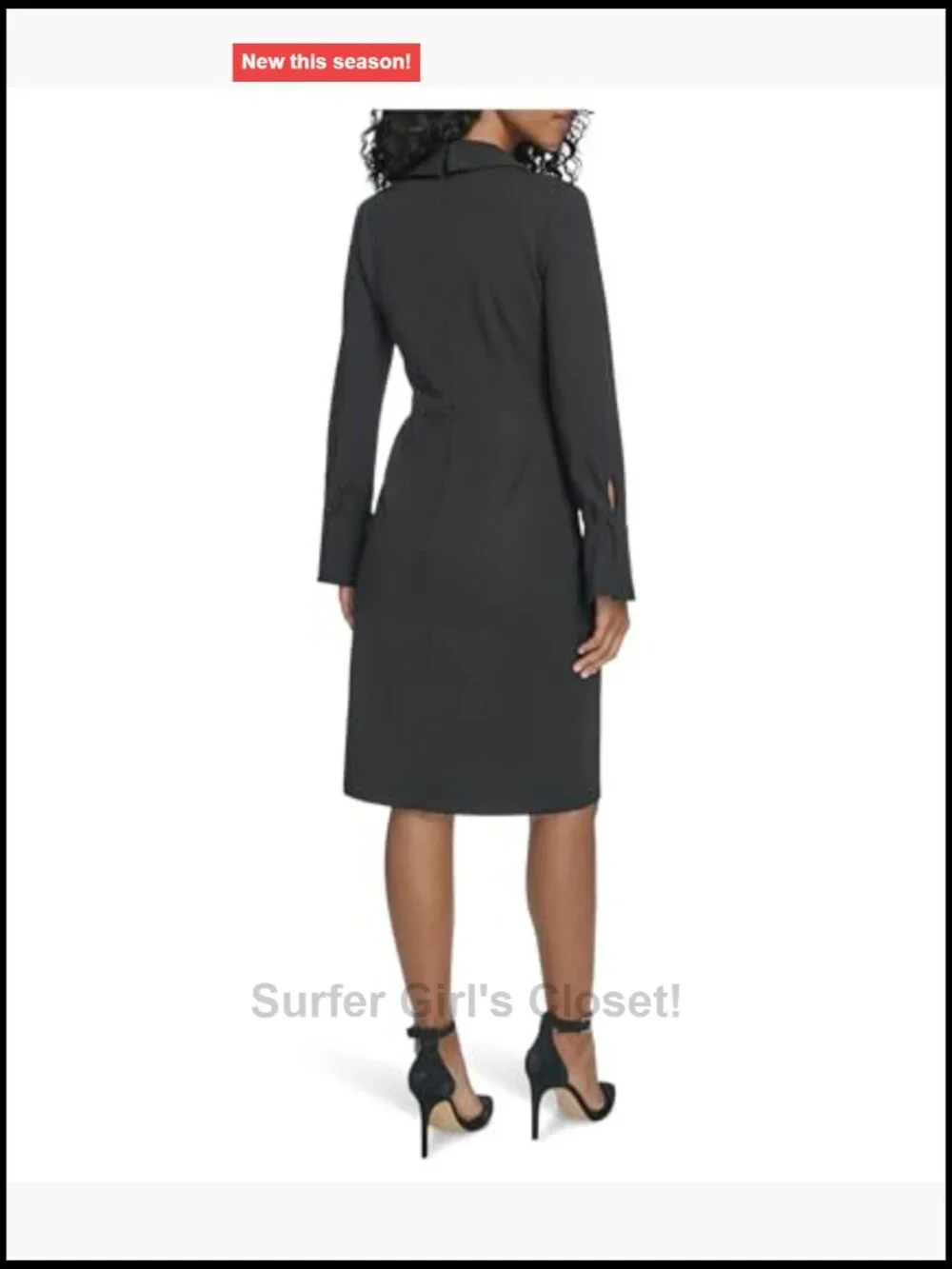 Long Sleeve Scuba Crepe Twist Front Sheath Dress